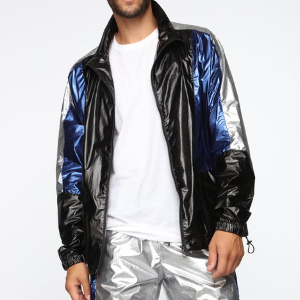 *LOT OF 2* FASHION NOVA MEN Future Windbreaker Jacket + Shorts, Size L, NwoT